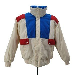 Vintage Sun Ice Ultrex Olympic ABC Red White Blue Puffer Jacket Adult S/M